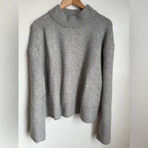 J.CREW Chunky Crewneck Sweater Gray Supersoft Yarn XL New